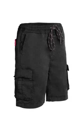 Manufaktur13 Cargoshorts Schwarz/Khaki/Dunkelgrau