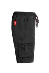 Manufaktur13 Cargoshorts Schwarz/Khaki/Dunkelgrau