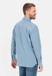camel active Langarmhemd Kentkragen Hellblau/Blau/Dunkelblau