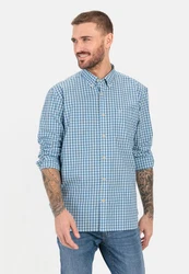camel active Langarmhemd Kentkragen Hellblau/Blau/Dunkelblau