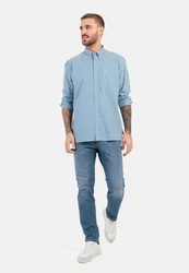 camel active Langarmhemd Kentkragen Hellblau/Blau/Dunkelblau