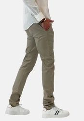 Elara Chinohose Slim Fit Khaki/Weiß/Beige