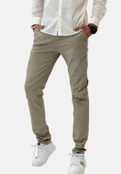 Elara Chinohose Slim Fit Khaki/Weiß/Beige