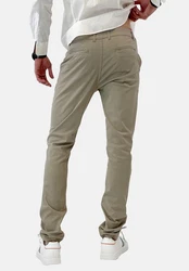 Elara Chinohose Slim Fit Khaki/Weiß/Beige