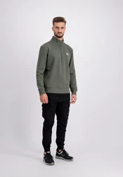 Alpha Industries Sweater Half Zip SL Dunkelgrün/Hellgrau/Grün