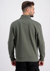 Alpha Industries Sweater Half Zip SL Dunkelgrün/Hellgrau/Grün