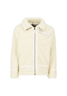 Alpha Industries Bomberjacke B-3 Teddy Beige/Weiß/Creme/Khaki/Gelb