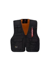 Alpha Industries Blouson Utility Vest Schwarz/Orange/Dunkelblau/Dunkelgrau