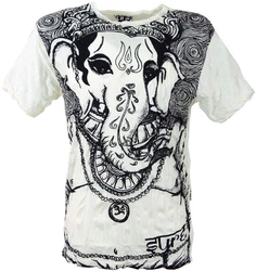 Guru-Shop T-Shirt Sure Herren T-Shirt Ganesh weiß