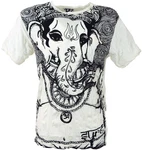 Guru-Shop T-Shirt Sure Herren T-Shirt Ganesh weiß
