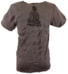 Guru-Shop T-Shirt Sure Herren T-Shirt Mandala Buddha taupe