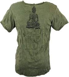 Guru-Shop T-Shirt Sure Herren T-Shirt Mandala Buddha oliv