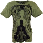 Guru-Shop T-Shirt Sure Herren T-Shirt Meditation Buddha oliv