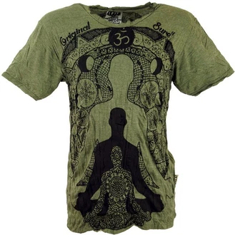 Guru-Shop T-Shirt Sure Herren T-Shirt Meditation Buddha oliv Guru-Shop T-Shirt Sure Herren T-Shirt Meditation Buddha oliv