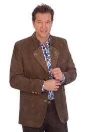 Trachtenjanker Janker - VELOUR/Revers - braun