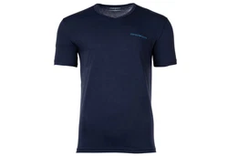 Emporio Armani Herren T-Shirt 2er Pack CORE LOGOBAND V-Neck Marine/Hellblau