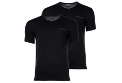 Emporio Armani Herren T-Shirt 2er Pack CORE LOGOBAND V-Neck Dunkelblau/Lila/Schwarz/Grau