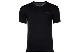 Emporio Armani Herren T-Shirt 2er Pack CORE LOGOBAND V-Neck Dunkelblau/Lila/Schwarz/Grau