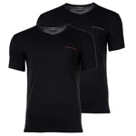 Emporio Armani Herren T-Shirt 2er Pack CORE LOGOBAND V-Neck Dunkelblau/Lila/Schwarz/Grau