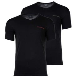 Emporio Armani Herren T-Shirt 2er Pack CORE LOGOBAND V-Neck Dunkelblau/Lila/Schwarz/Grau
