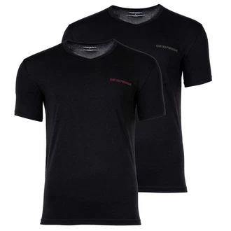 Emporio Armani Herren T-Shirt 2er Pack CORE LOGOBAND V-Neck Dunkelblau/Lila/Schwarz/Grau Emporio Armani Herren T-Shirt 2er Pack CORE LOGOBAND V-Neck Dunkelblau/Lila/Schwarz/Grau