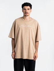 Karl Kani T-Shirt Autograph Boxy Beige/Khaki/Braun/Dunkelgrün/Gelb