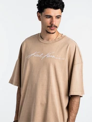 Karl Kani T-Shirt Autograph Boxy Beige/Khaki/Braun/Dunkelgrün/Gelb