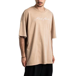 Karl Kani T-Shirt Autograph Boxy Beige/Khaki/Braun/Dunkelgrün/Gelb