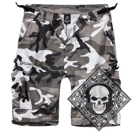 Cargoshorts Cargo Shorts kurze Hose Ripstop Army mit UD Bandana