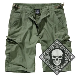 Cargoshorts Cargo Shorts kurze Hose Ripstop Army mit UD Bandana