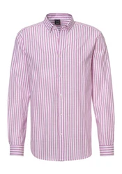 John Devin Langarmhemd Regular Fit mit Button-down-Kragen Rosa/Fliederfarben/Lila