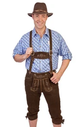 Trachtenlederhose Kniebundlederhose - JUSTIN - urig