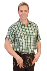 orbis Trachtenhemd - OZAPFT IS erdbeer/grün
