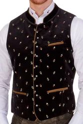 Stockerpoint Trachtenweste CALZADO royal/dunkelrot/schwarz