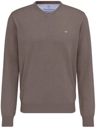 Fynch-Hatton Strickpullover Grau/Dunkelbraun/Khaki/Braun