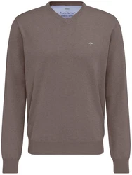 Fynch-Hatton Strickpullover Grau/Dunkelbraun/Khaki/Braun
