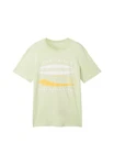 TOM TAILOR T-Shirt Frontprint Hellgrün/Grün