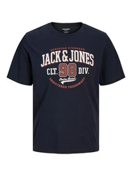 JACK & JONES T-Shirt Dunkelblau/Hellblau/Blau
