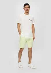 s.Oliver Kurzarmshirt Crew Neck Sinalco-Print Rot/Weiß/Gelb
