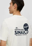 s.Oliver Kurzarmshirt Crew Neck Sinalco-Print Rot/Weiß/Gelb