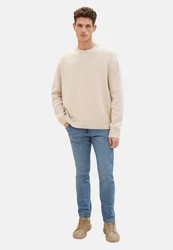 TOM TAILOR 5-Pocket-Jeans Slim Hose (1-tlg) Blau/Hellblau