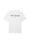 TOM TAILOR T-Shirt Kurzarmshirt Gelb/Weiß/Beige/Grau/Braun