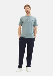 TOM TAILOR T-Shirt Kurzarmshirt Hellblau/Grau/Blau/Türkis