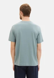 TOM TAILOR T-Shirt Kurzarmshirt Hellblau/Grau/Blau/Türkis