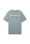 TOM TAILOR T-Shirt Kurzarmshirt Hellblau/Grau/Blau/Türkis