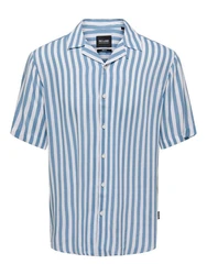 ONLY & SONS Kurzarmhemd Hellblau/Blau