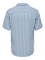 ONLY & SONS Kurzarmhemd Hellblau/Blau