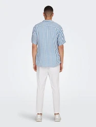 ONLY & SONS Kurzarmhemd Hellblau/Blau