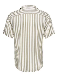 ONLY & SONS Kurzarmhemd Beige/Gelb/Khaki/Creme/Dunkelgrün