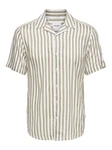 ONLY & SONS Kurzarmhemd Beige/Gelb/Khaki/Creme/Dunkelgrün